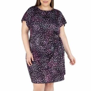 NWT Nicole Miller Side Tie Tee Shirt Dress Plus Size XXL